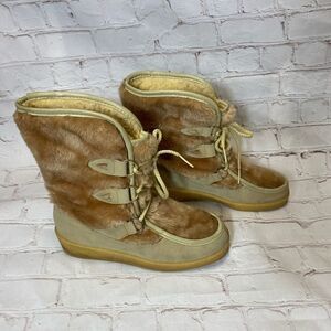 QUODDY | Vintage Lace Up Moccasin Boots